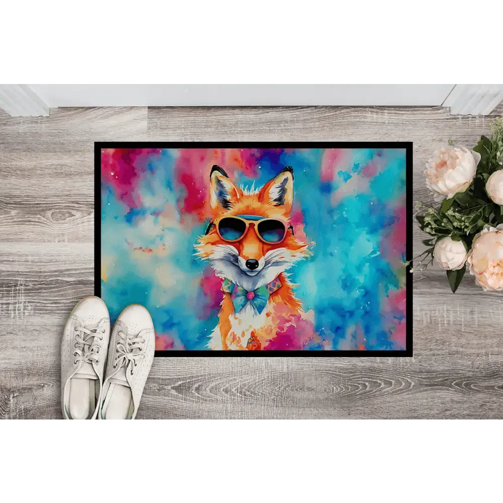NEW Hippie Animal Fox Doormat - Non Slip Washable Rug