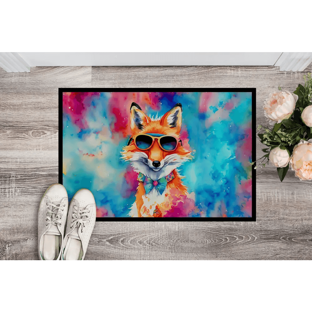 NEW Hippie Animal Fox Doormat - Non Slip Washable Rug - Estalios