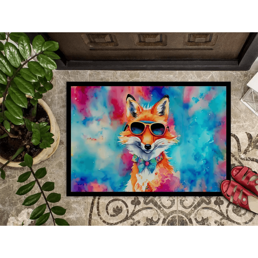 NEW Hippie Animal Fox Doormat - Non Slip Washable Rug - Estalios