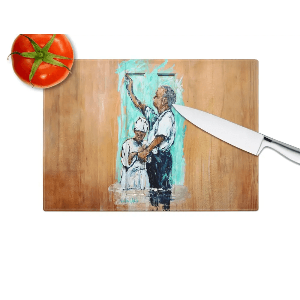 NEW Nostalgic Just As I Am Glass Cutting Board Artistry - Estalios
