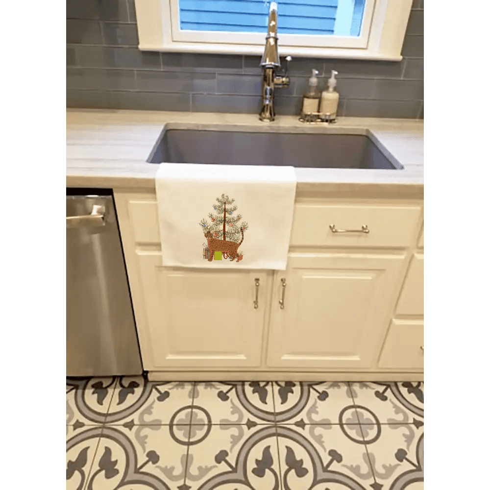 NEW Ocicat Cat Christmas Towel Set for Kitchen Elegance - Estalios