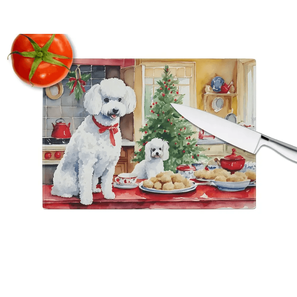Deck the Halls with Dogs! Christmas Cutting Board - Estalios