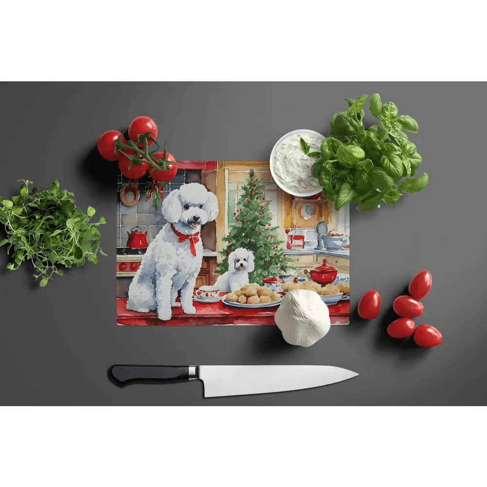 Deck the Halls with Dogs! Christmas Cutting Board - Estalios