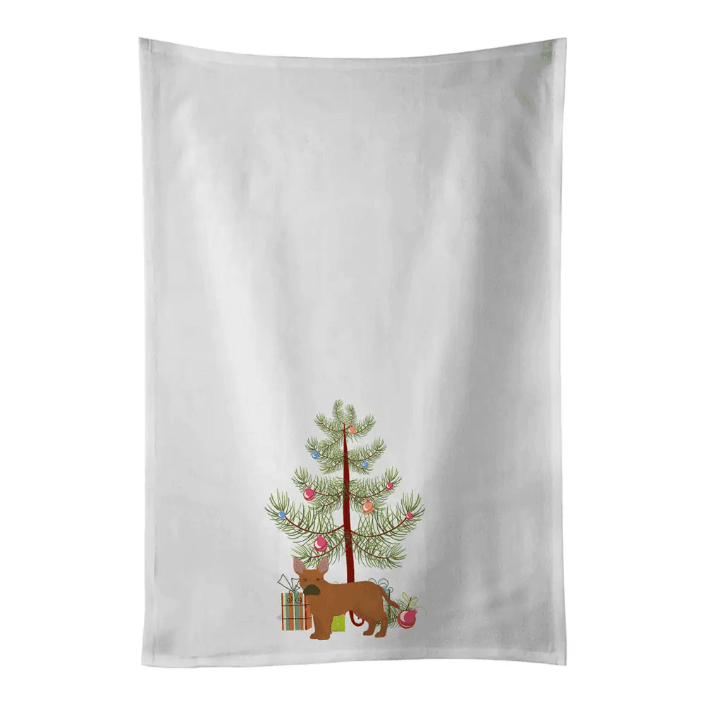NEW Tan French Bulldog Kitchen Towel Set for Holiday Decor - Estalios