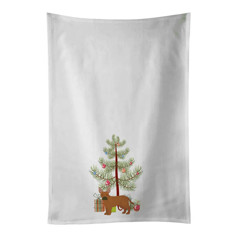NEW Tan French Bulldog Kitchen Towel Set for Holiday Decor - Estalios