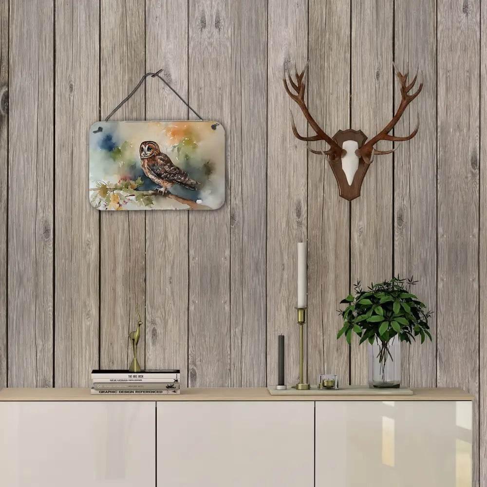 NEW Tawny Owl Aluminum Wall Decor for Home Charm - Estalios