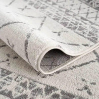Newville Area Rug with Boho Geometric Design in Ivory Gray - Home Decor