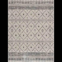 Newville Area Rug with Boho Geometric Design in Ivory Gray - Home Decor