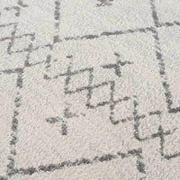 Newville Area Rug with Boho Geometric Design in Ivory Gray - Home Decor