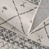 Newville Area Rug with Boho Geometric Design in Ivory Gray - Home Decor