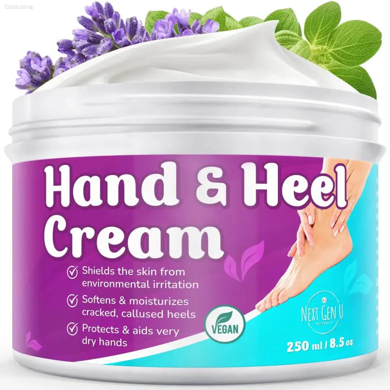 Next Gen U Cracked Hands & Heel Repair Cream - 8.5oz Ultra Moisturizing Formula for Extremely Dry and Sore Skin - Estalios
