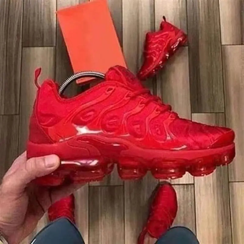 Red Nike Air VaporMax Summer Sneakers for style and comfort in athletic wear