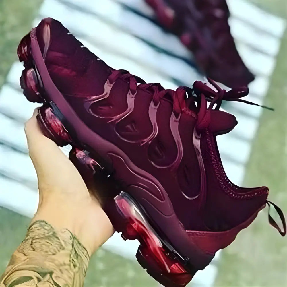 Maroon Nike Air VaporMax sneaker from the Vulcanize Summer collection