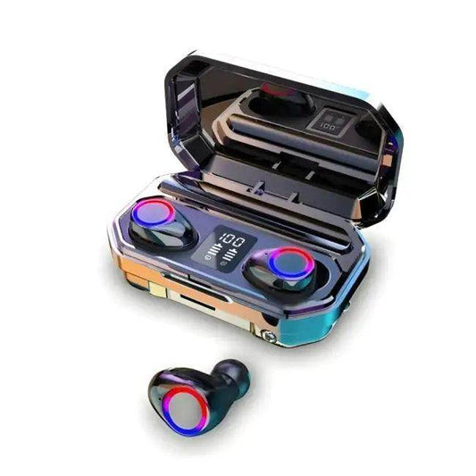 Sleek Chrome Wireless Earbuds with Charging Case Upgrade - Estalios