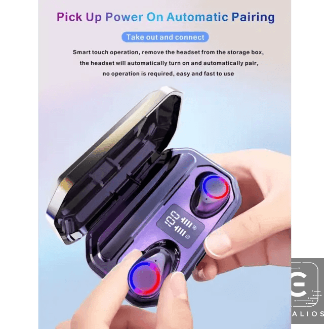 Sleek Chrome Wireless Earbuds with Charging Case Upgrade - Estalios