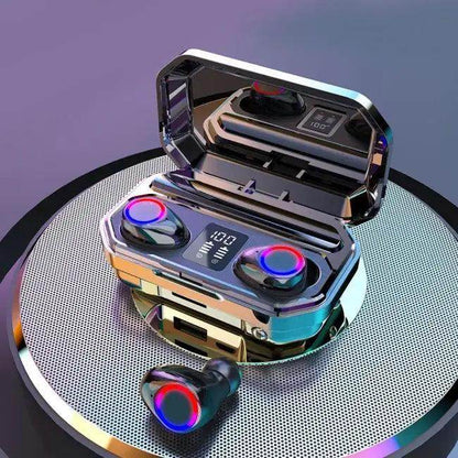 Sleek Chrome Wireless Earbuds with Charging Case Upgrade - Estalios