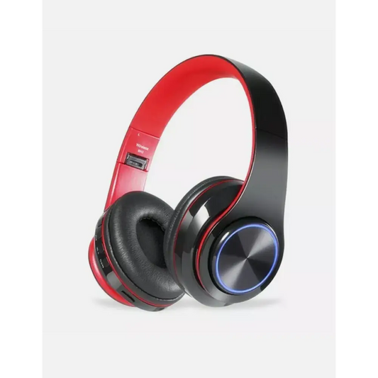 Red and black Ninja Dragon Z10 Color Changing Bluetooth Headphones on display