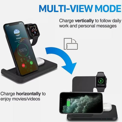 Multi-device wireless charging stand for Samsung Galaxy by Ninja Dragons, perfect for on-the-go