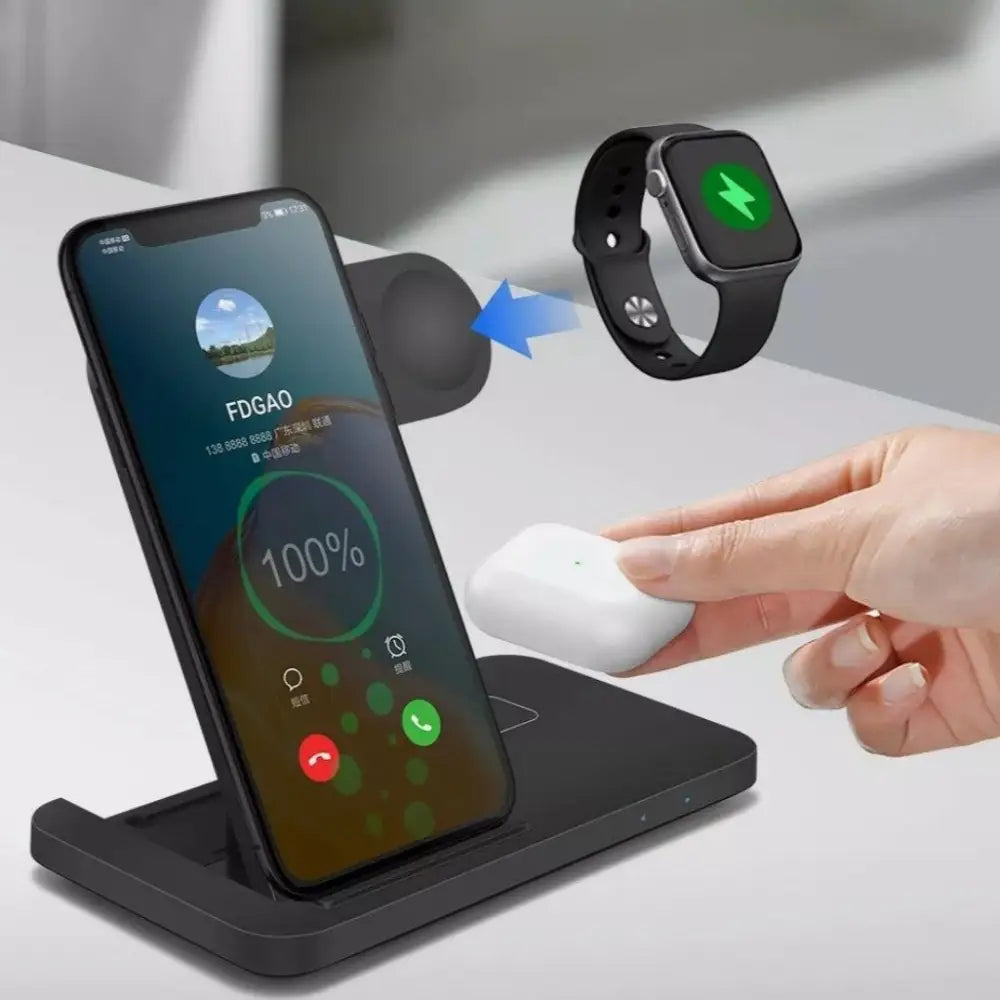 Wireless charging station for Samsung Galaxy devices, Ninja Dragons in1 foldable charger