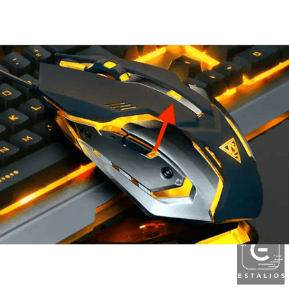 Illuminate Your Game with Orange Yellow Backlit Set - Estalios
