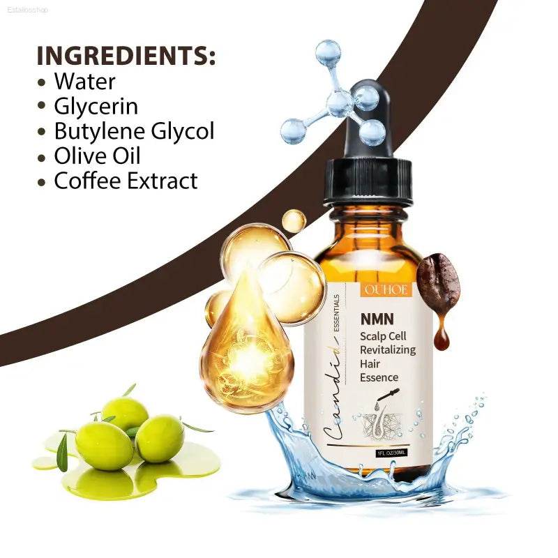 NMN Scalp Cell Revitalizing Hair Essence, Hair Care Strengthen And Strengthen Hair Repair Hair Root Thickening Hair Moisturizing Essence - Estalios