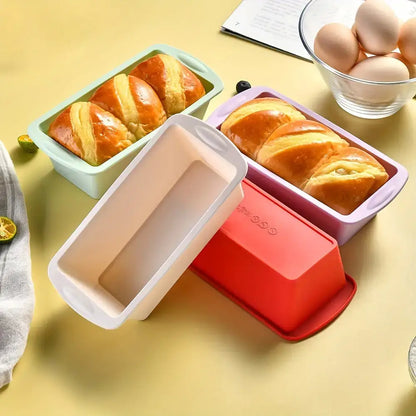 Colorful Nonstick Silicone Loaf Pans for baking perfect Christmas cookies every time