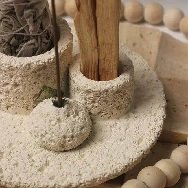 Vibrant Porous Stone Incense Holder for Aromatic Bliss - Estalios