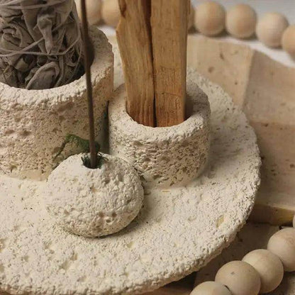 Vibrant Porous Stone Incense Holder for Aromatic Bliss - Estalios