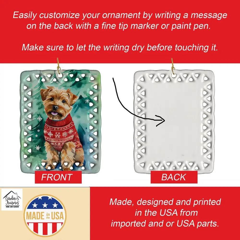 Yorkie Dog Christmas: Deck the Halls with a Custom Dog Ornament! Product Description: Celebrate your Furry Friend this Holiday Season with our Customizable Dog Ornament! - Estalios