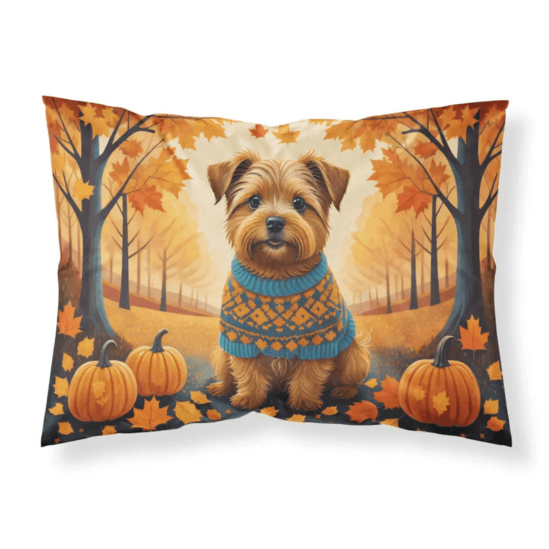 Norfolk Terrier Fall Standard Pillowcase for Comfortable Sleep - Estalios