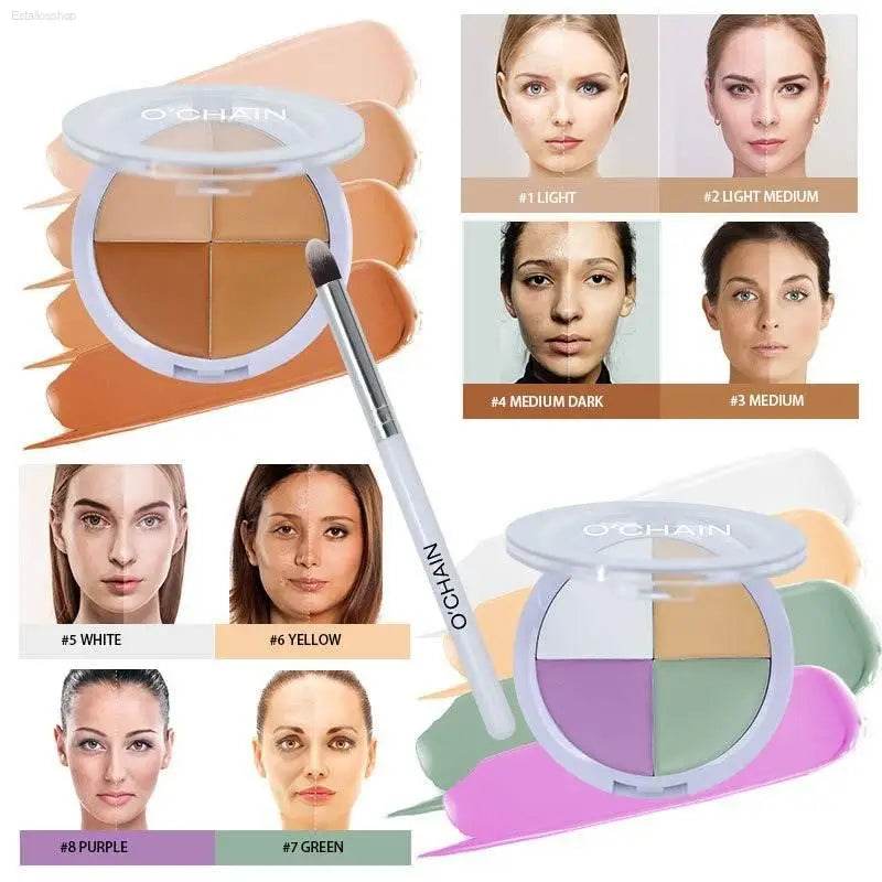 O'CHAIN Four-Color Concealer Set for Blemish Coverage - Estalios