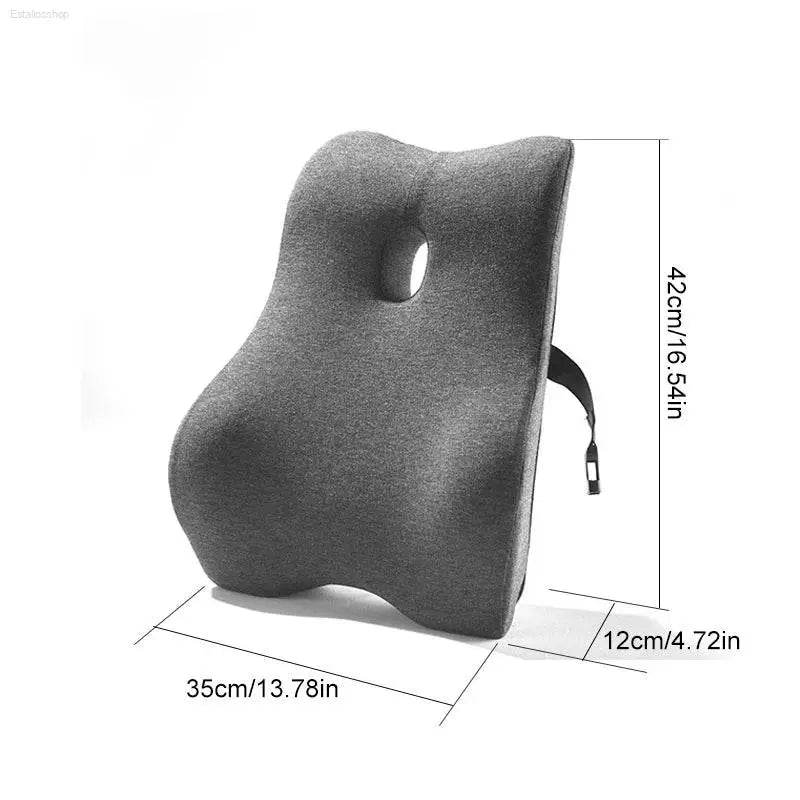 Office Waist Pillow Ergonomic Lumbar Support Memory Cotton - Estalios