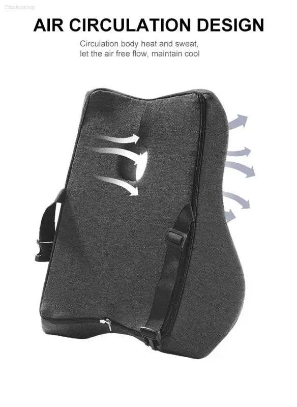 Office Waist Pillow Ergonomic Lumbar Support Memory Cotton - Estalios