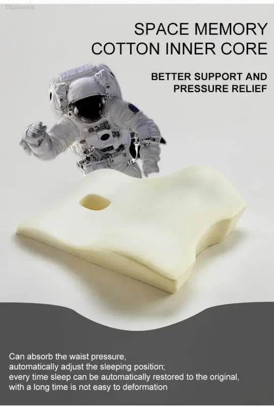 Office Waist Pillow Ergonomic Lumbar Support Memory Cotton - Estalios