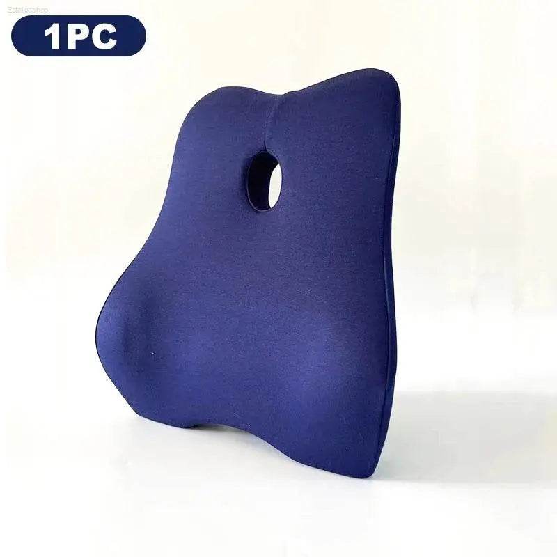 Office Waist Pillow Ergonomic Lumbar Support Memory Cotton - Estalios