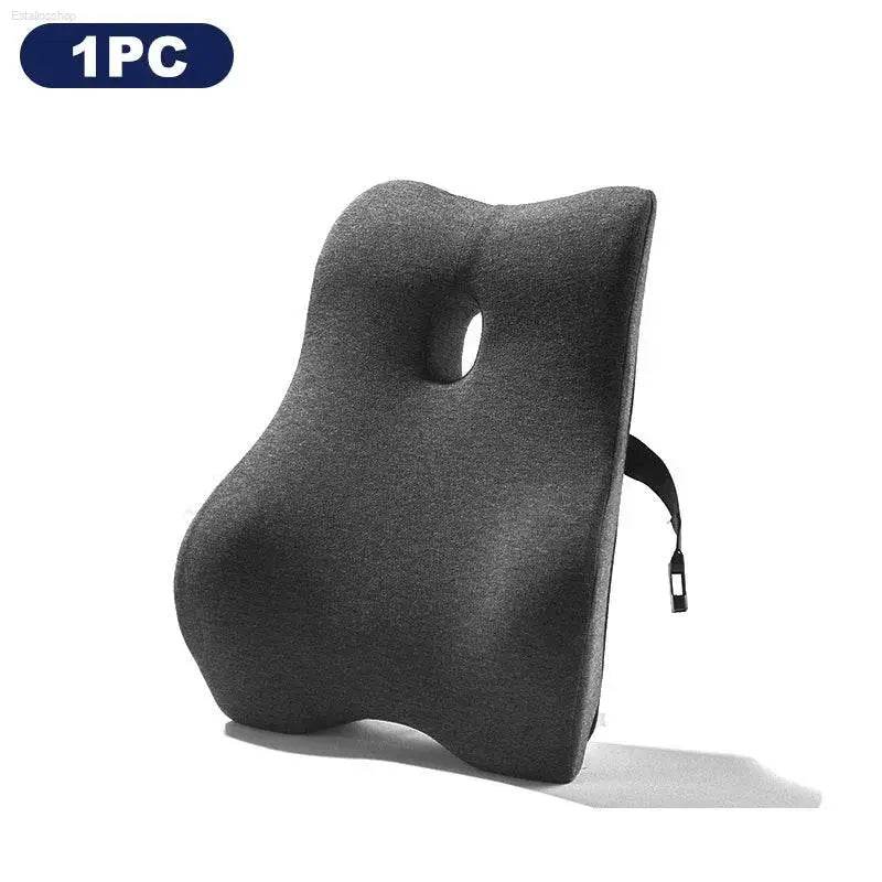 Office Waist Pillow Ergonomic Lumbar Support Memory Cotton - Estalios