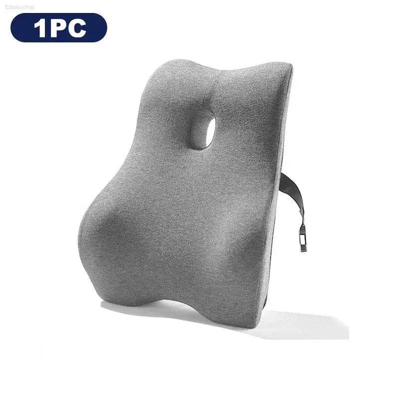 Office Waist Pillow Ergonomic Lumbar Support Memory Cotton - Estalios