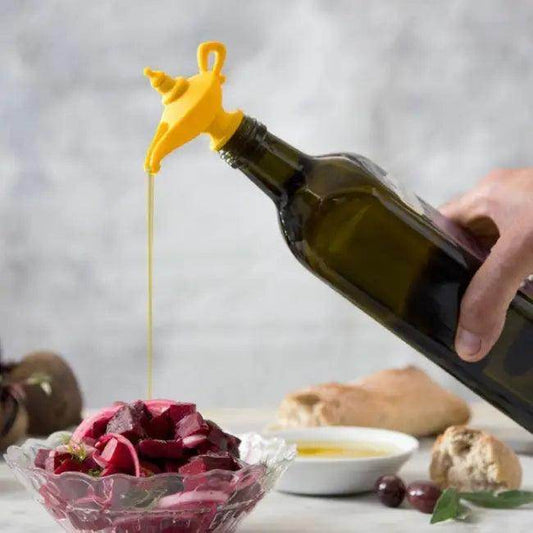 Yellow Genie Oiladdin Ultimate Olive Oil Pourer Stopper for Drip-Free Precision - Estalios