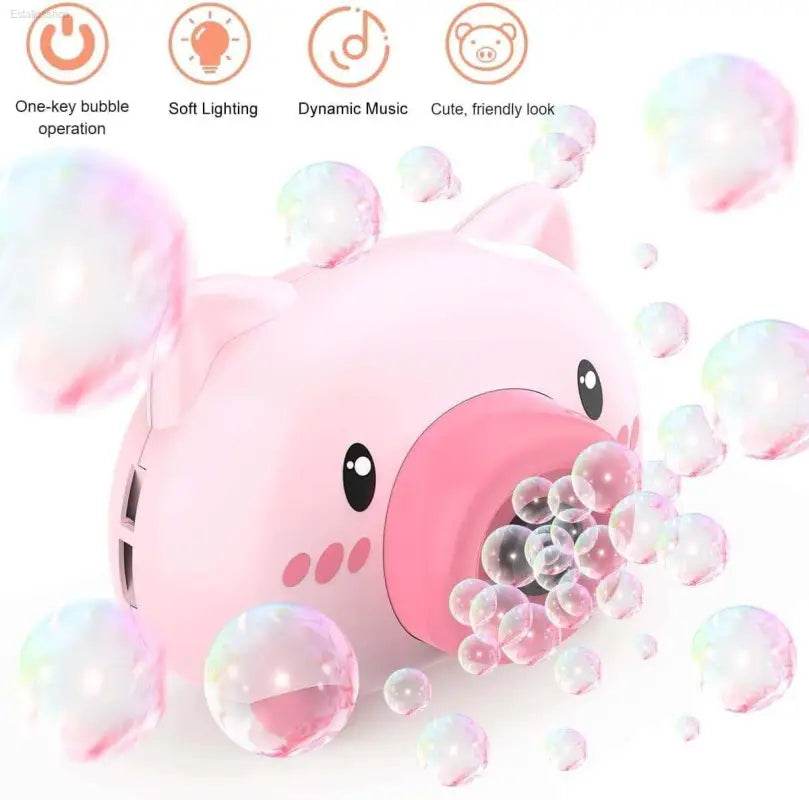 Oinktastic Bubble Fun: Get your Cute Pig Bubble Maker now Get Ready for Bubblemania with the Pink Pig Bubble Maker, a Whimsical Toy - Estalios