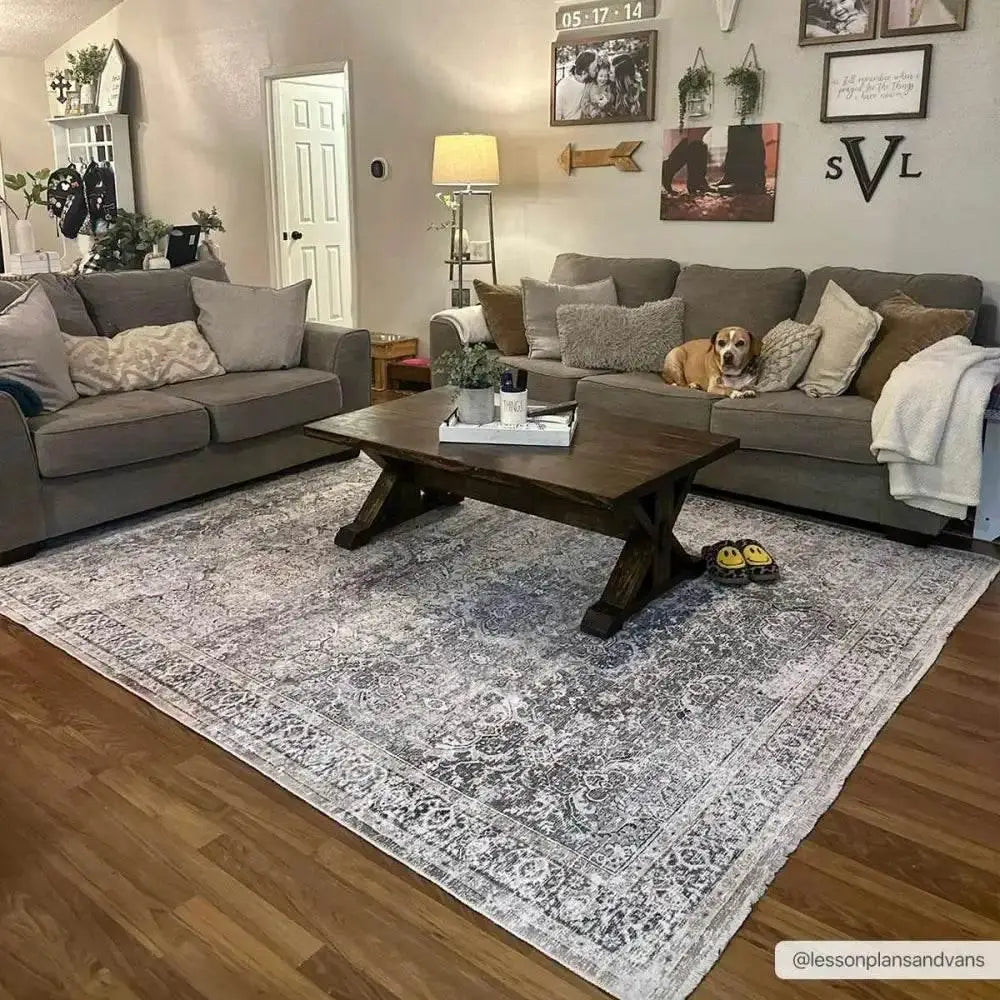 Olive Holi-2304 Washable Area Rug for Easy Cleaning