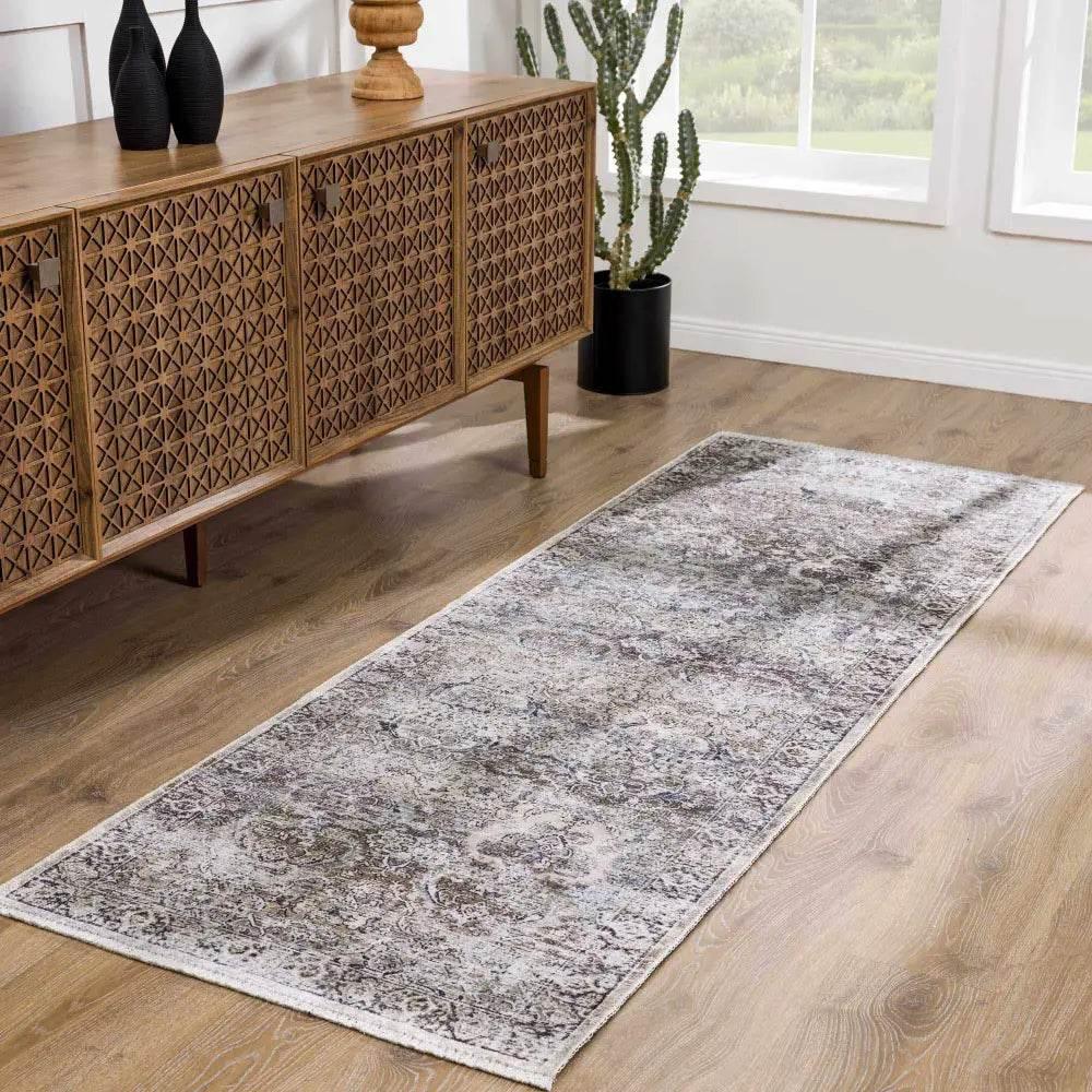Olive Holi-2304 Washable Area Rug for Easy Cleaning - Estalios