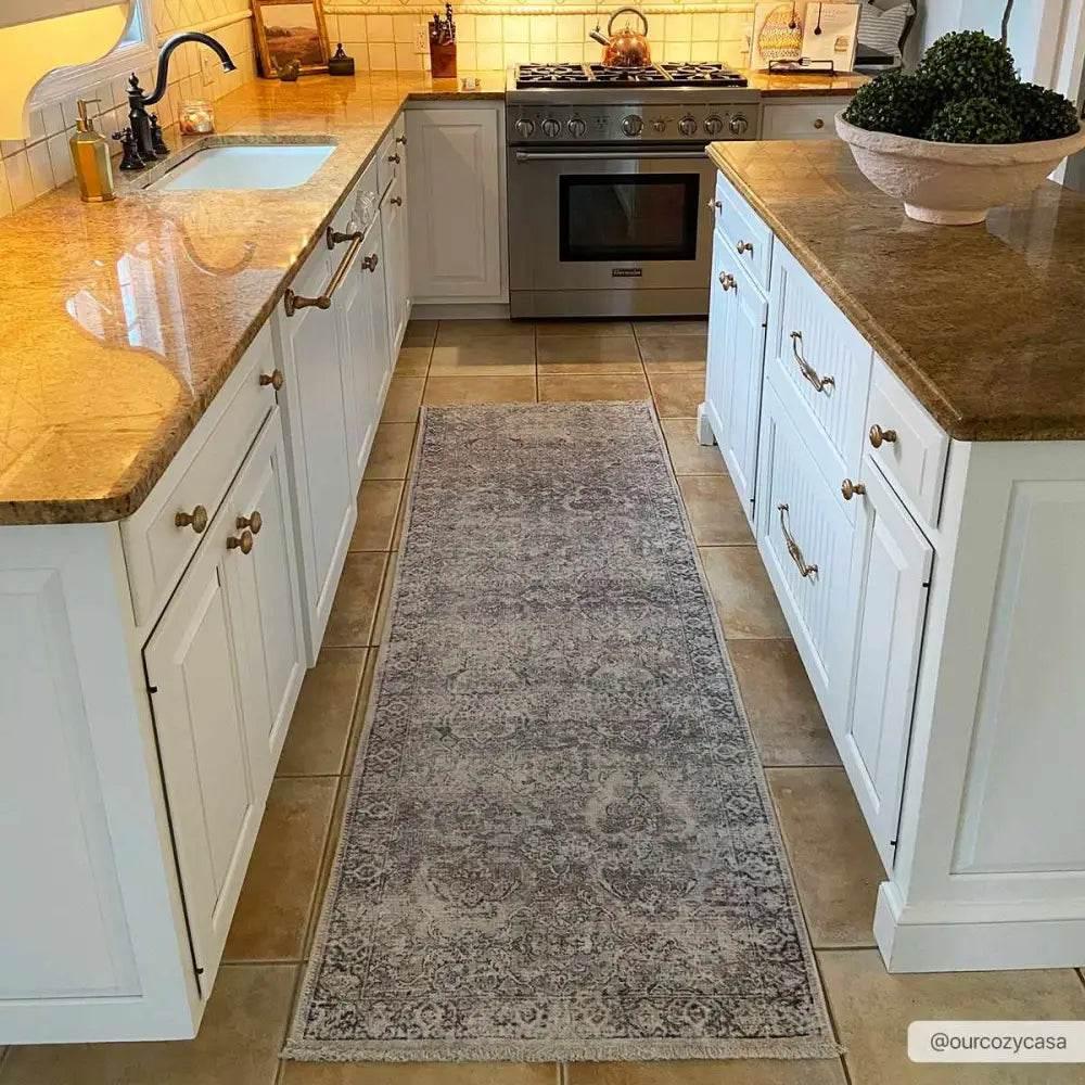 Olive Holi-2304 Washable Area Rug for Easy Cleaning - Estalios