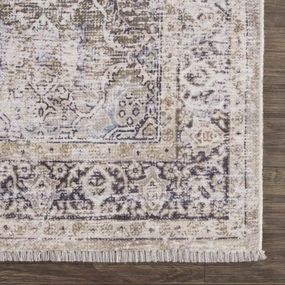 Olive Holi-2304 Washable Area Rug for Easy Cleaning - Estalios