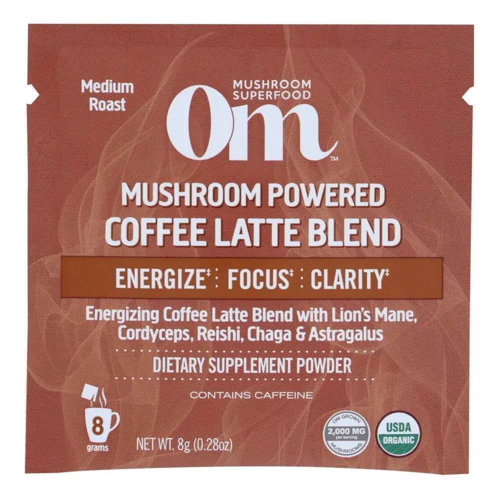 Om Coffee Latte Mushroom Powder for Focus and Energy - Estalios