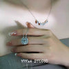 One Style for Dual-Wear Clover Emerald Necklace in Silver - Estalios