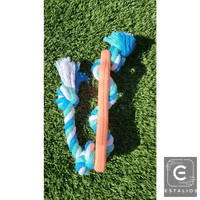 Durable Orange Rubber Bone Dog Chew Toy with Tug Rope - Estalios