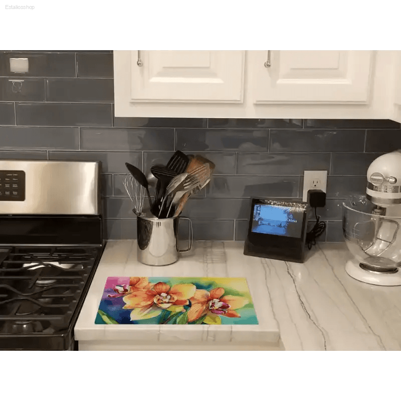Orchid Bloom Board: Slice in Style! Here's the Product Description: Introducing the Orchid Bloom Board, a Stunning and Functional Addition to any Kitchen - Estalios