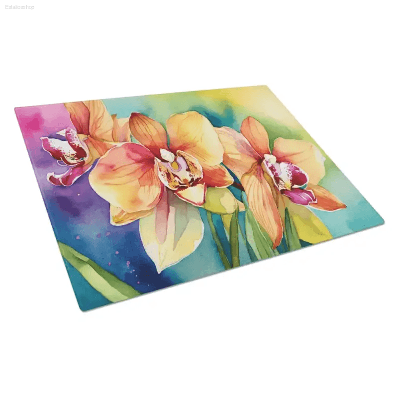 Orchid Bloom Board: Slice in Style! Here's the Product Description: Introducing the Orchid Bloom Board, a Stunning and Functional Addition to any Kitchen - Estalios