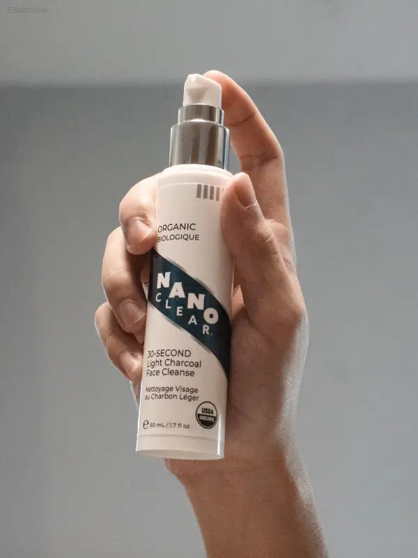 Organic Charcoal Face Cleanse with Gentle Residue for All Skin Types NANO CLEAR  EstaliosShop