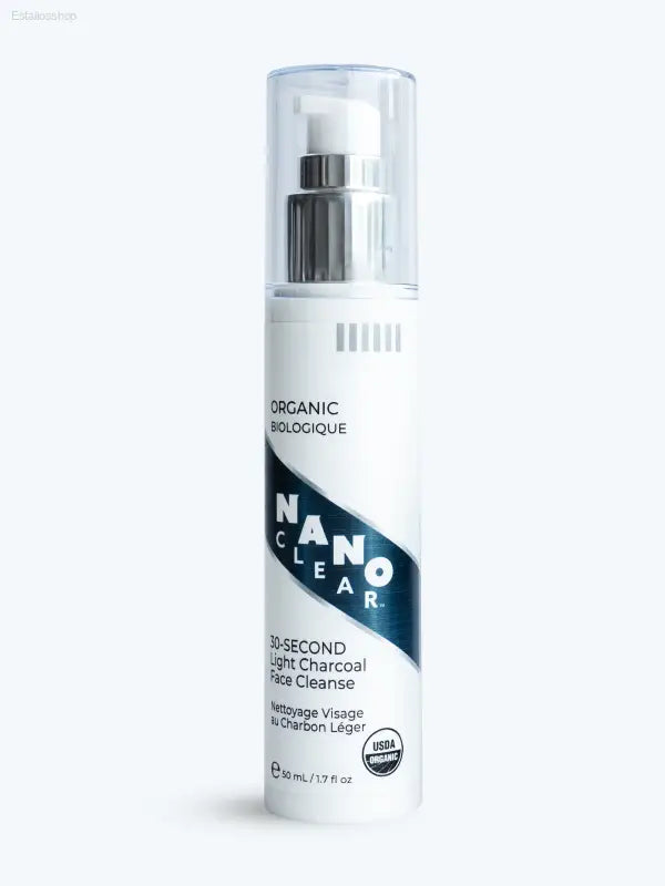 Organic Charcoal Face Cleanse with Gentle Residue for All Skin Types NANO CLEAR  EstaliosShop